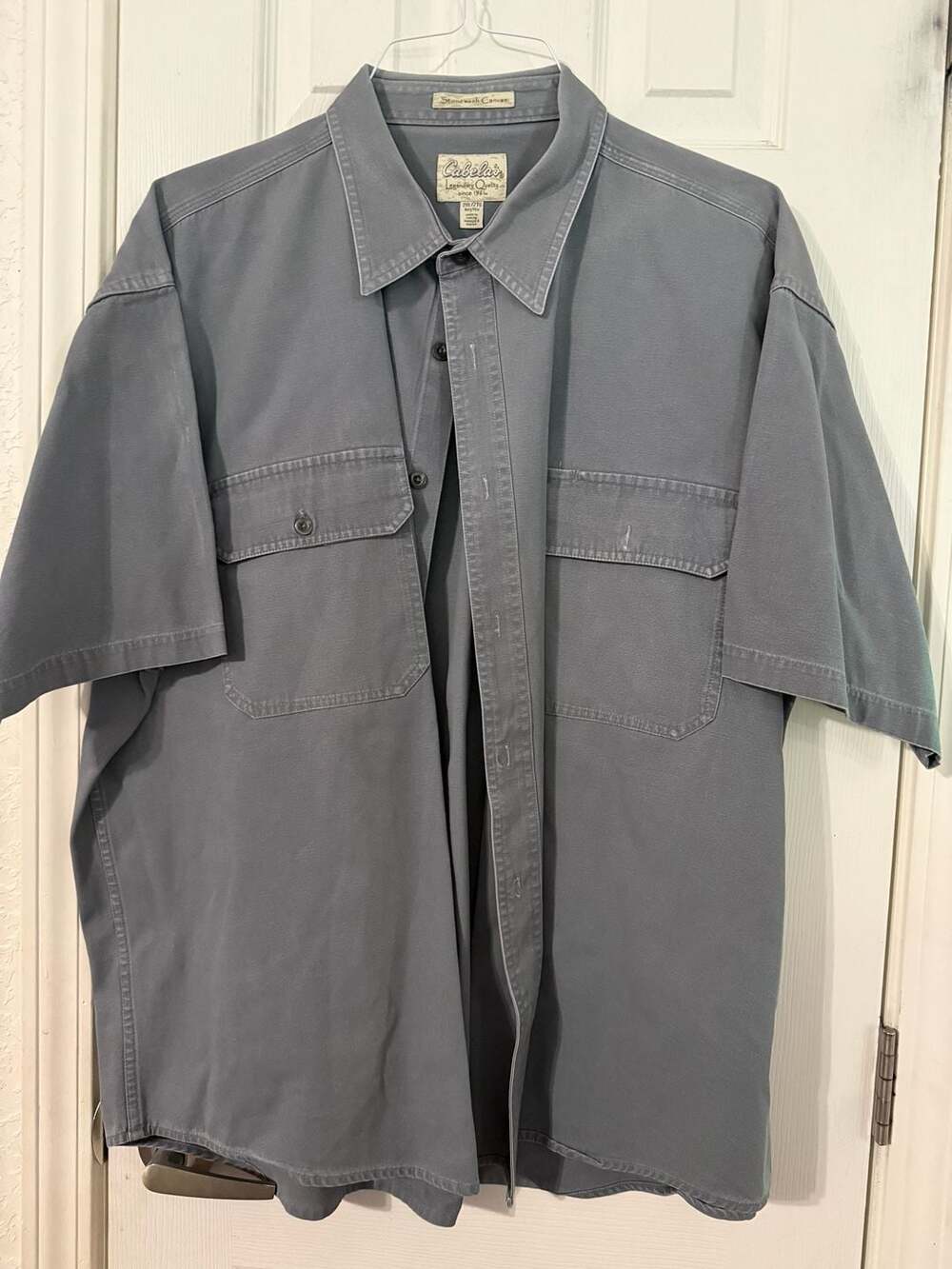 Cabela's Men's Stonewash Canvas Short Sleeve Button-Down Work Shirt